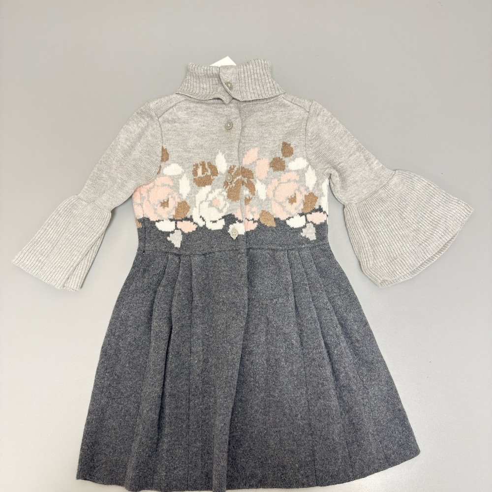 Janie and Jack dress size 18 to 24 months floral knit dress - Picture 8 of 9